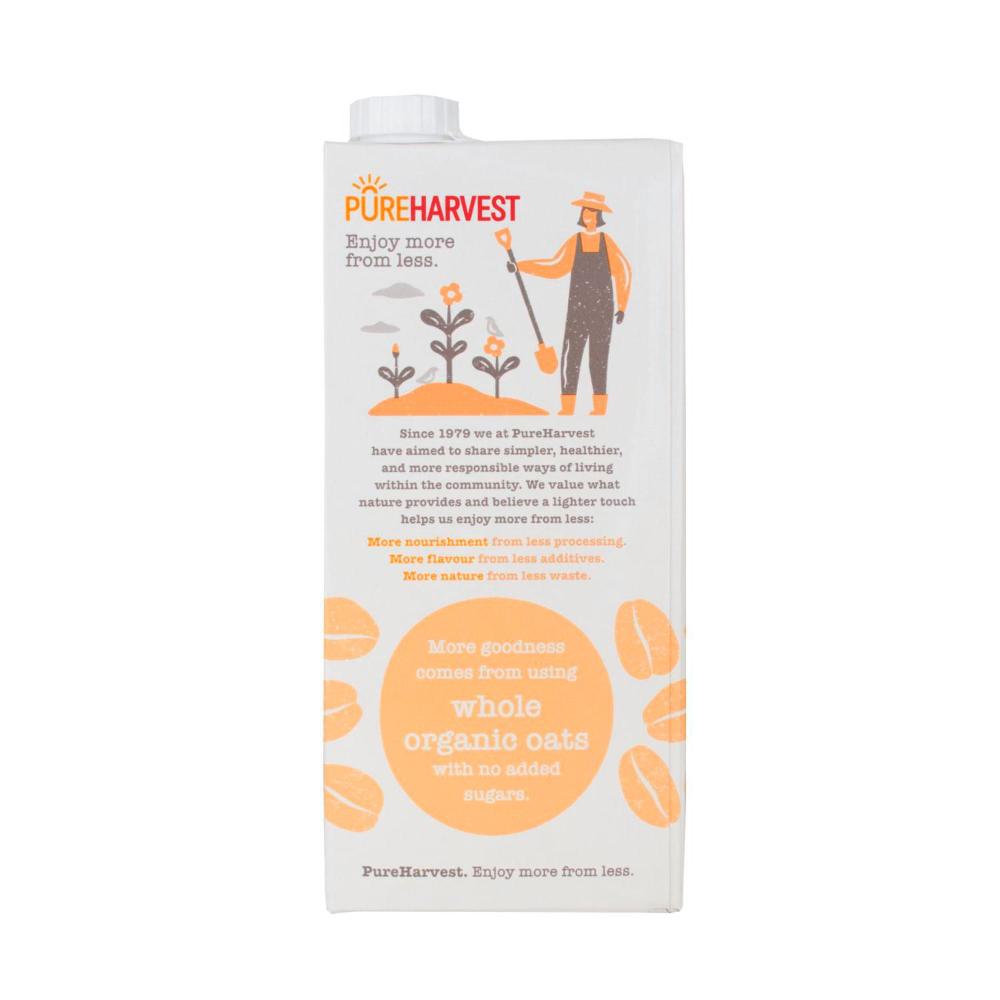 Pureharvest Organic Oat Unsweetened Long Life Milk Uht - 1L