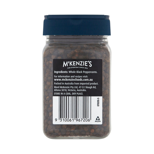 Mckenzie's Whole Black Peppercorns Refills - 200g
