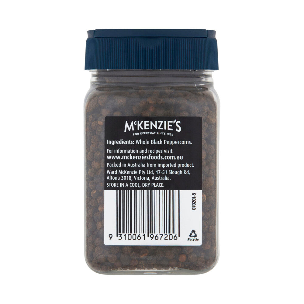 Mckenzie's Whole Black Peppercorns Refills - 200g