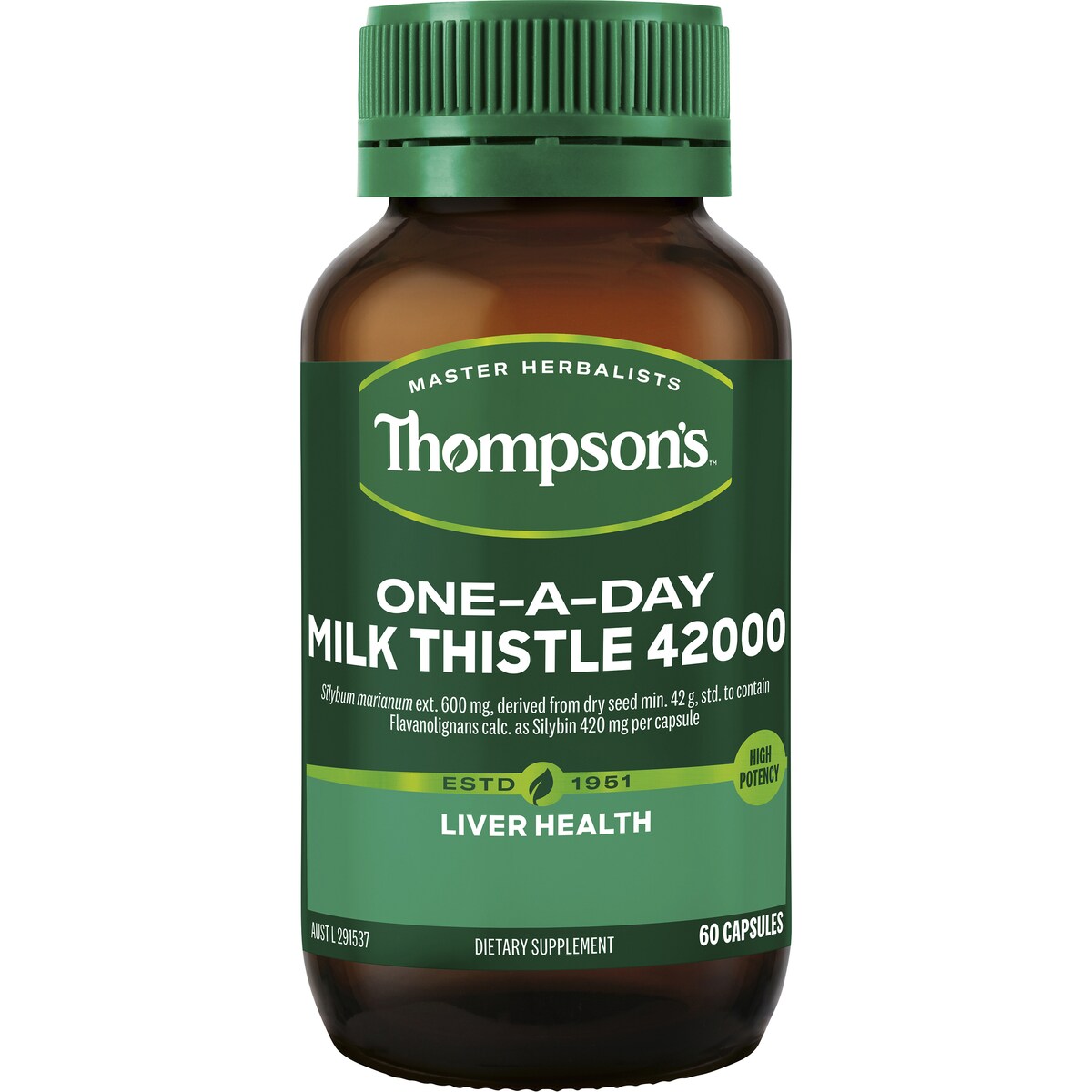 Thompsons One A Day Milk Thistle 42000 Liver Health 60 pack