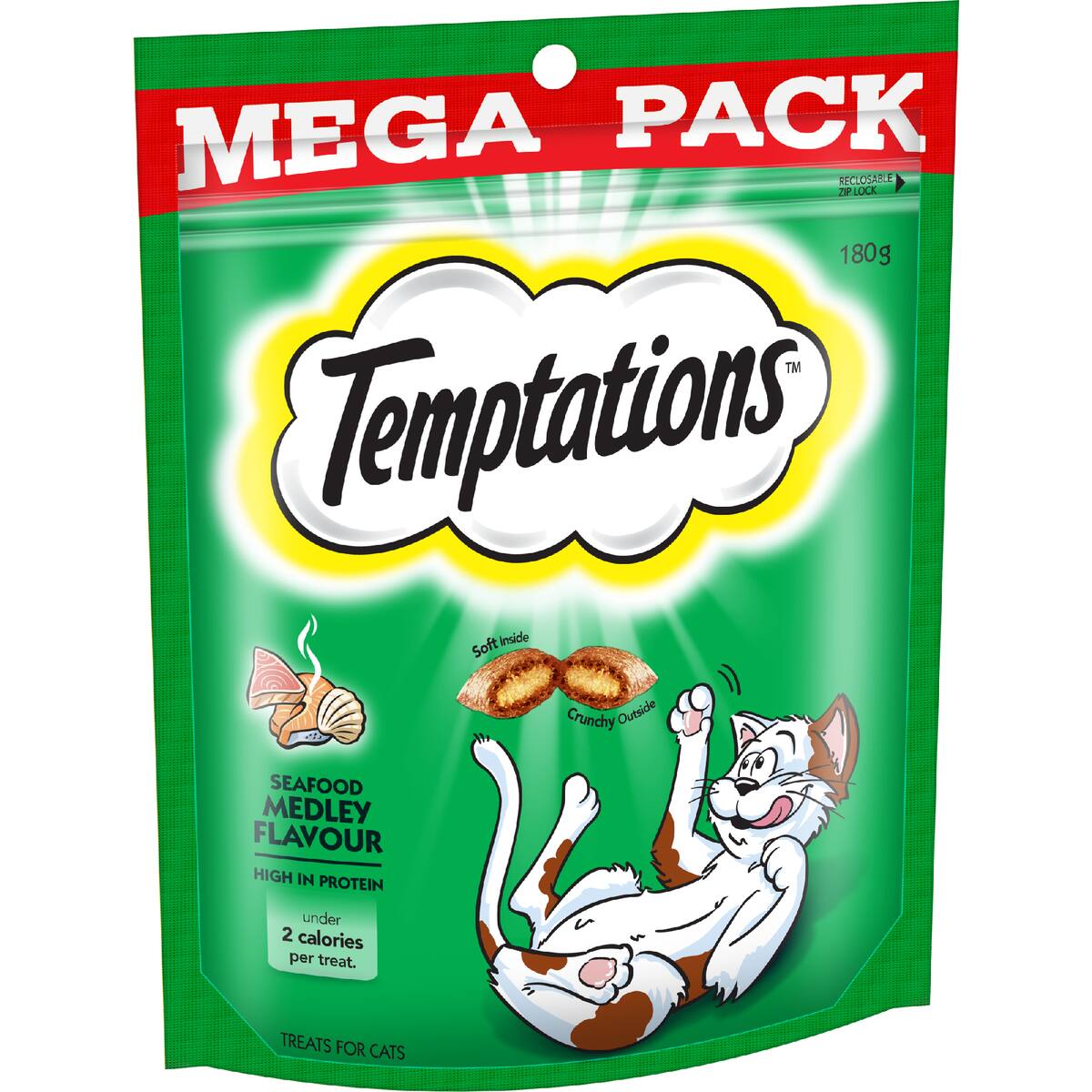 Temptations Cat Treats Seafood Medley Flavour 180g