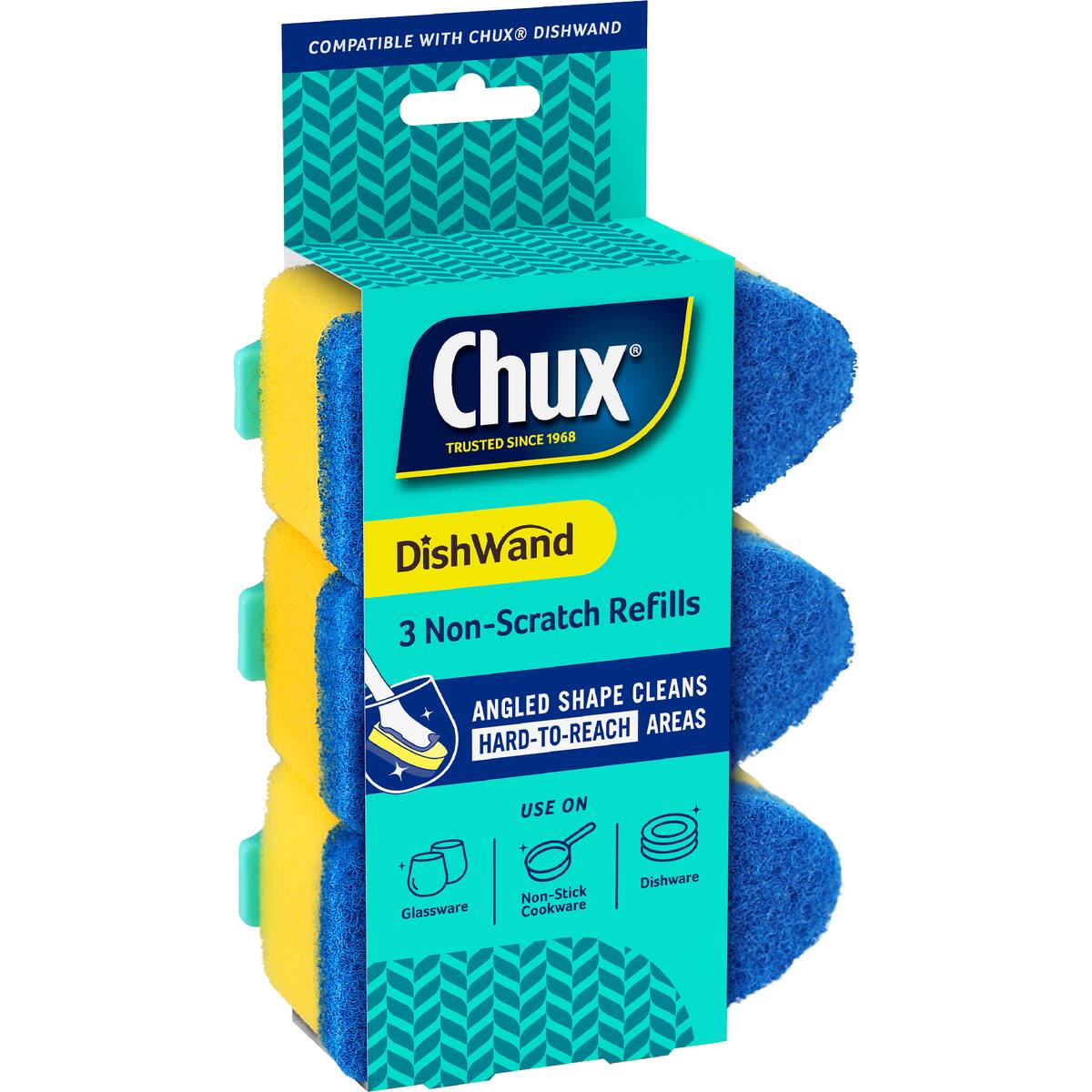 Chux Dishwand Non Scratch Refill 3 Pack