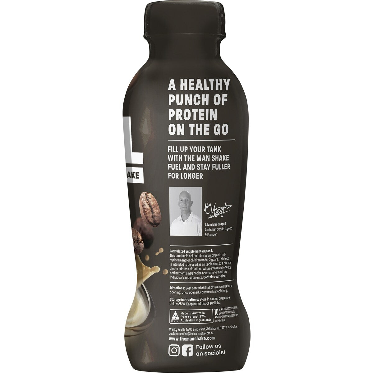The Man Shake Fuel High Protein Health Shake Iced Coffee 375ml