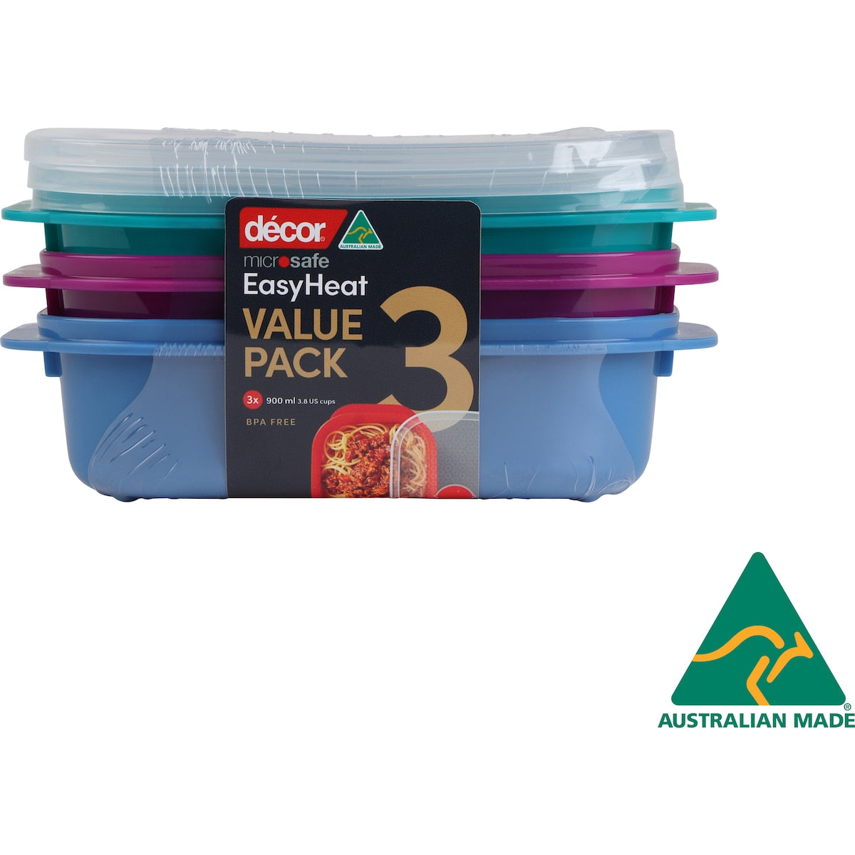 Decor Microsafe Jewel Container Set 900ml X 3 Pack