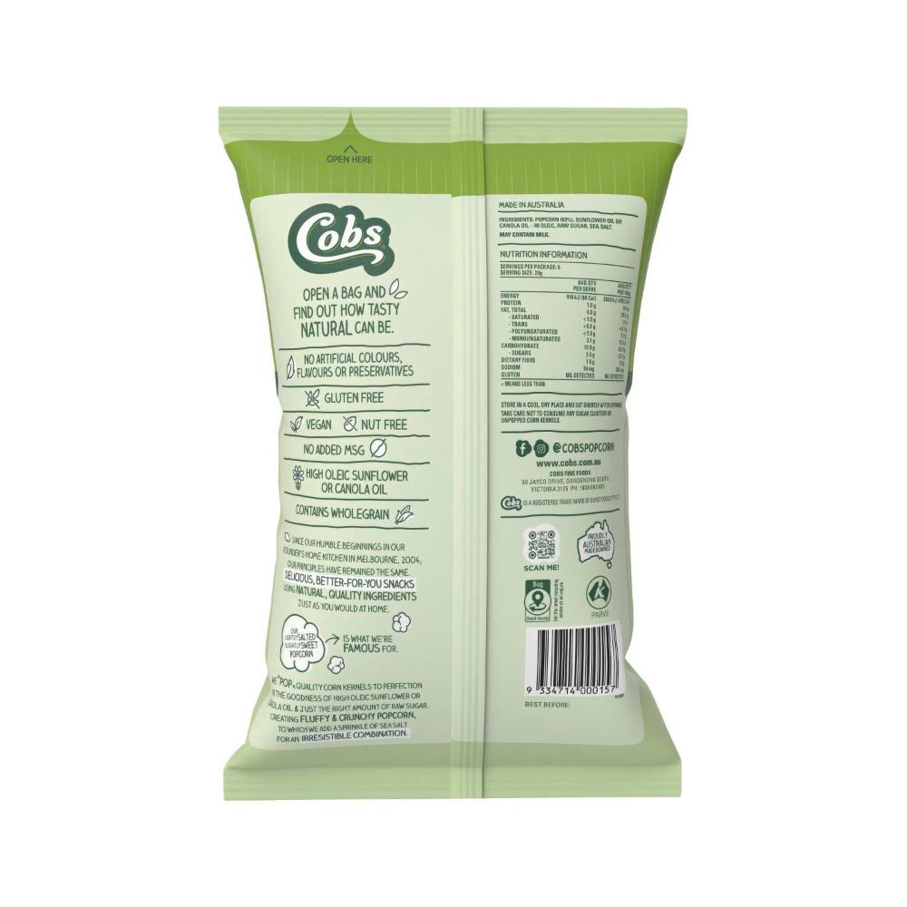 Cobs Lightly Salted Slightly Sweet Popcorn - 120g