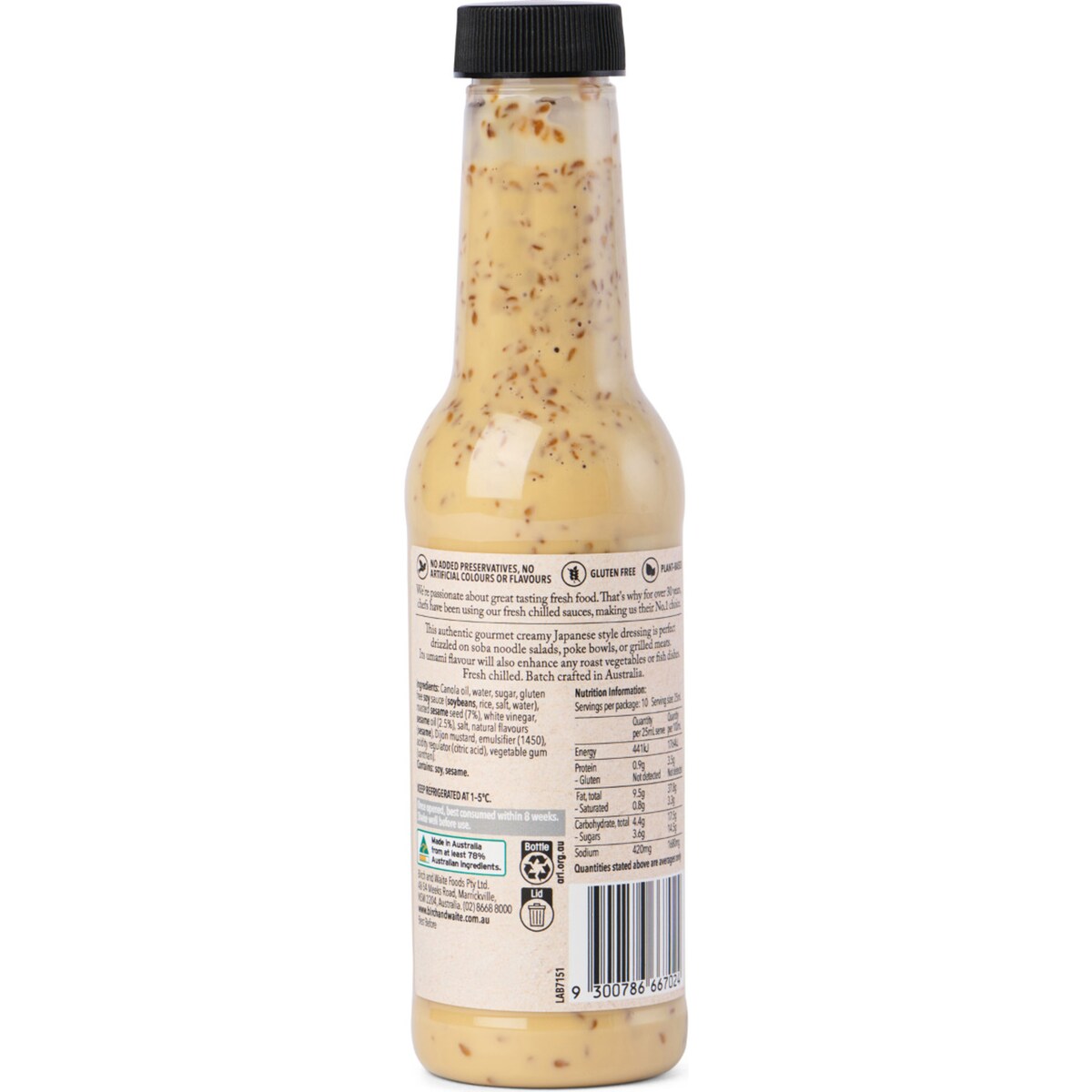 Birch & Waite Roasted Sesame Dressing 250mL