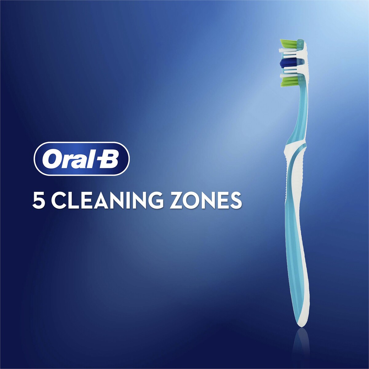 Oral-b 5 Way Clean Toothbrush In Pink, Blue, Navy 3 Pack