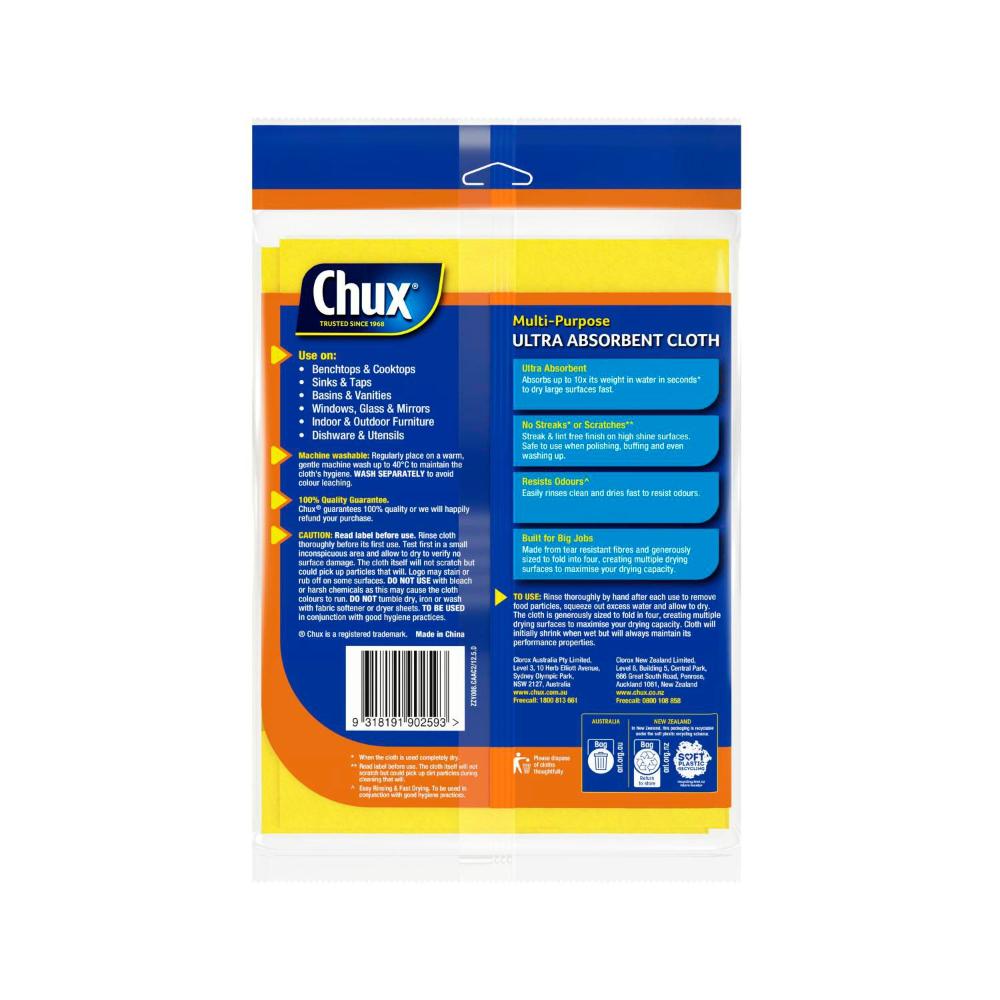 Chux All Purpose Absorbent Cloth - 2 pack