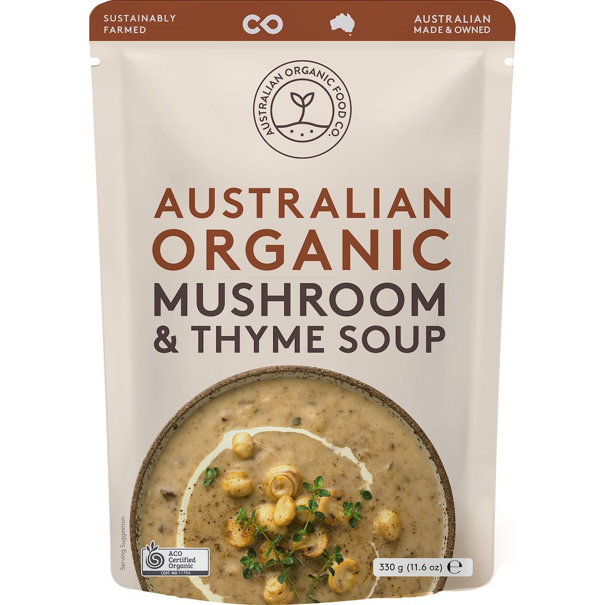 Australian Organic Food Co Mushroom & Thyme Soup 330g
