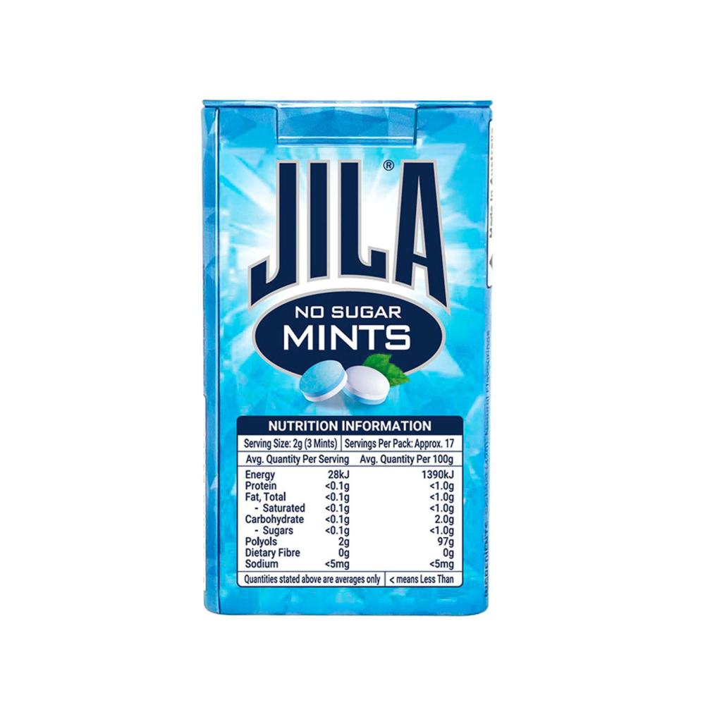 Jila Sugar Free Peppermint Mints - 34g