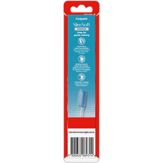 Colgate Slim Soft Advanced Toothbrush Ultra Soft Value 2 Pack