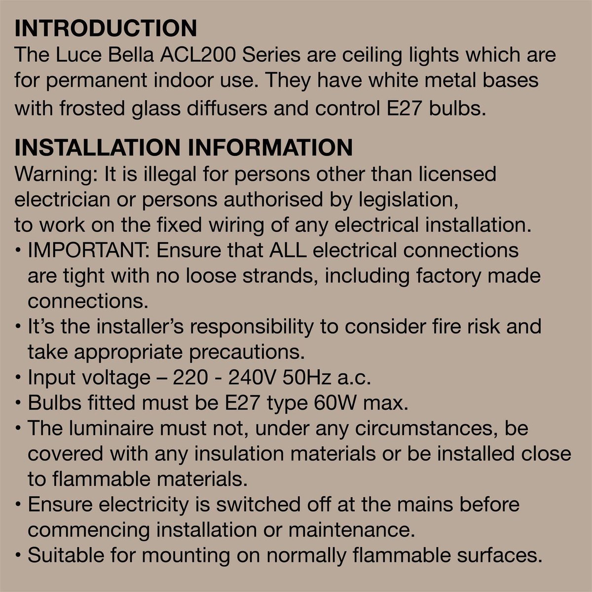 Luce Bella Ceiling Light - 40cm - Frosted Glass - Contemporary Design