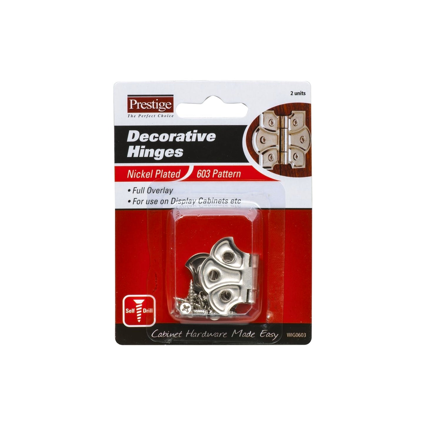 Prestige Steel Decorative Butt Hinge - 35mm