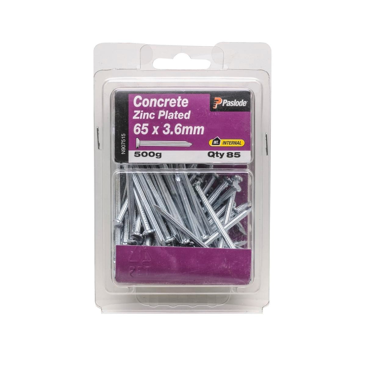 Paslode Concrete Nails 65 x 3 6mm Zinc Plated Steel 85 Pack