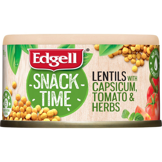 Edgell Snack Time Lentils With Capsicum Tomato & Herbs 70g