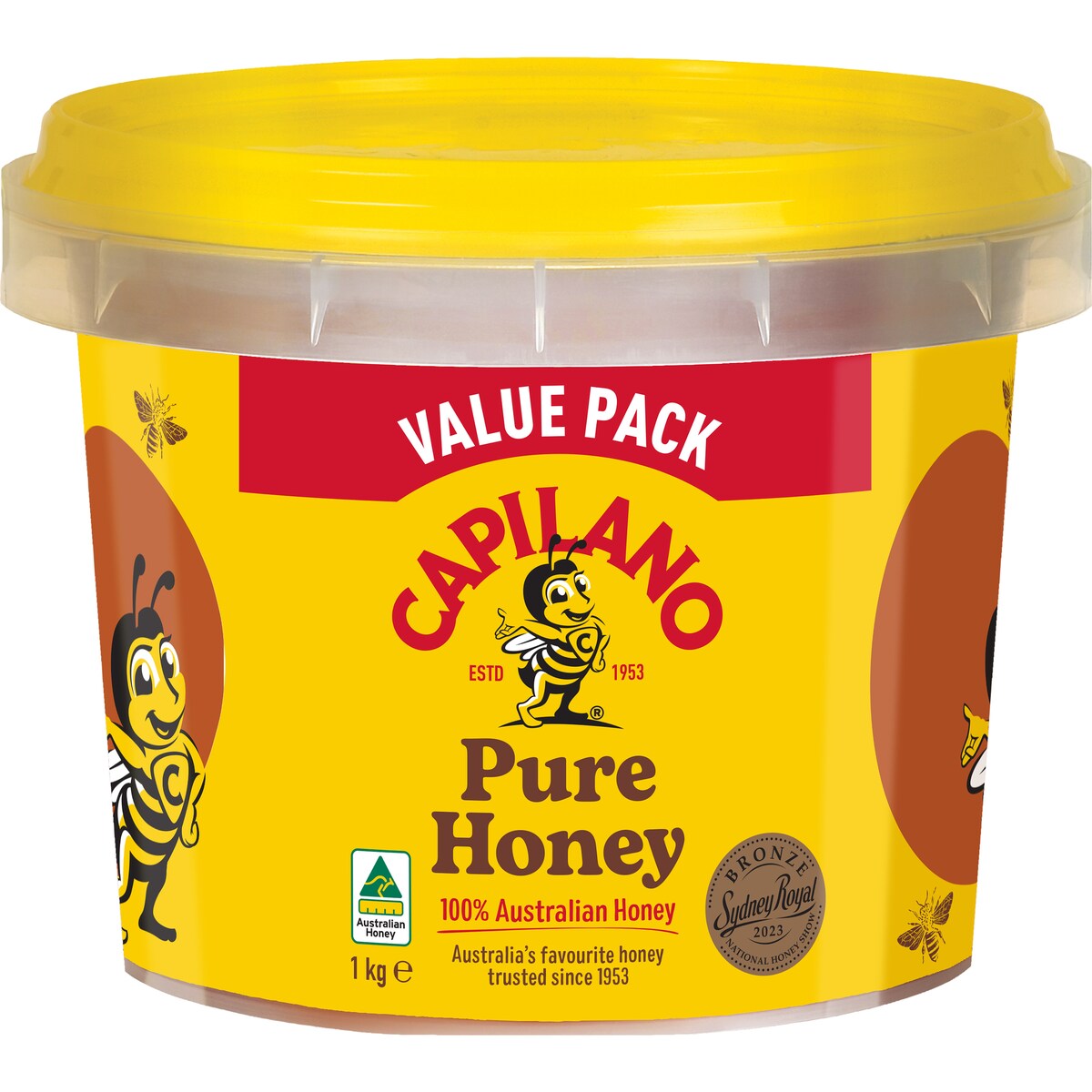 Capilano 100% Pure Australian Honey Pail 1kg