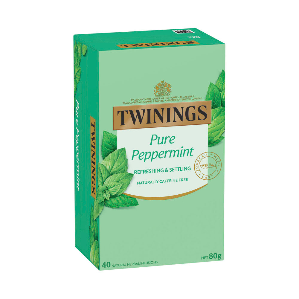 Twinings Pure Peppermint Herbal Infusions Tea Bags 40 Pack - 80g