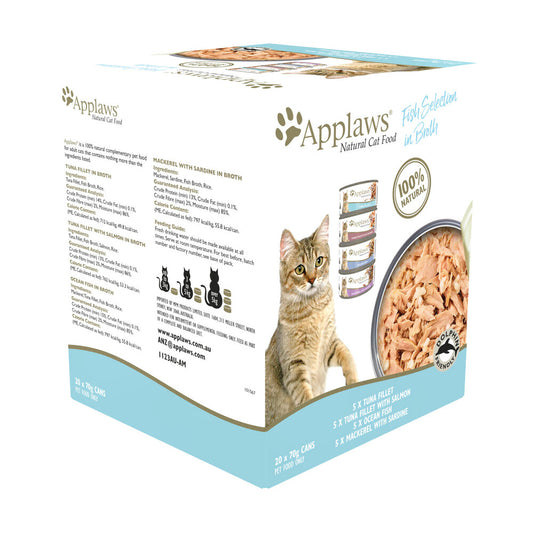 Applaws Tin Multipack Cat Food Fish Selection 20x70g - 20 pack