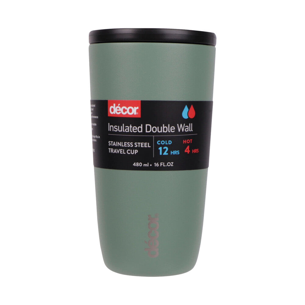 Decor Insulated Double Wall Travel Cup 480ml - 1 each