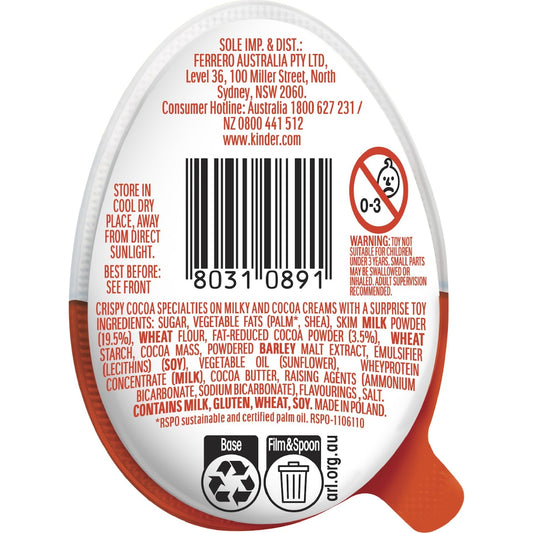 Kinder Joy Chocolate Egg Each
