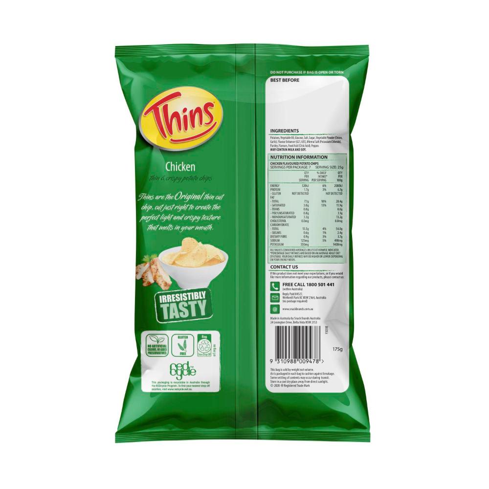 Thins Chicken Potato Chips - 175g
