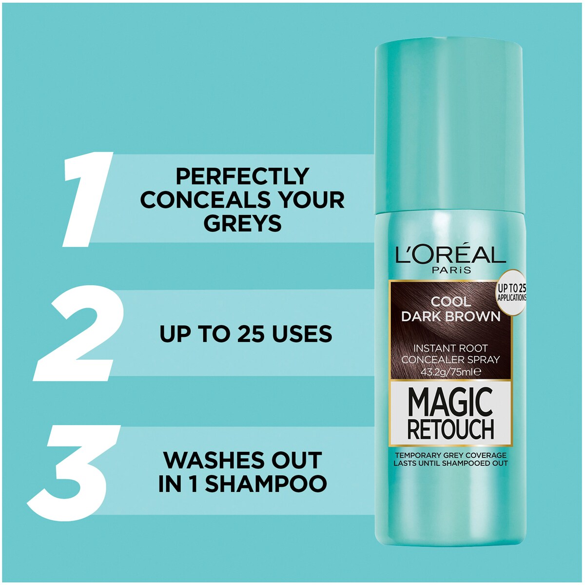 Loreal Magic Retouch Cool Dark Brown 75ml