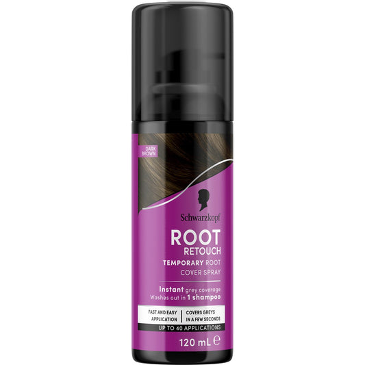 Schwarzkopf Dark Brown Root Retoucher Hair Colour Grey Cover 70g