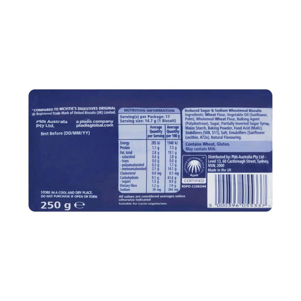 Mcvities Healthy Choice Digestives Plain - 250g