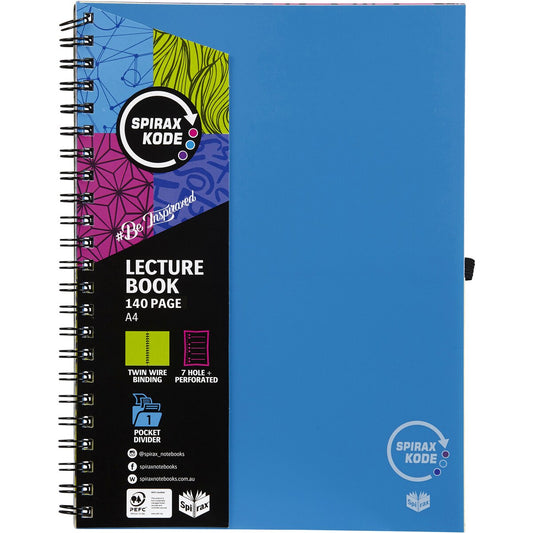 Spirax Kode p958 a4 Lecture 140 Pg Assorted Each