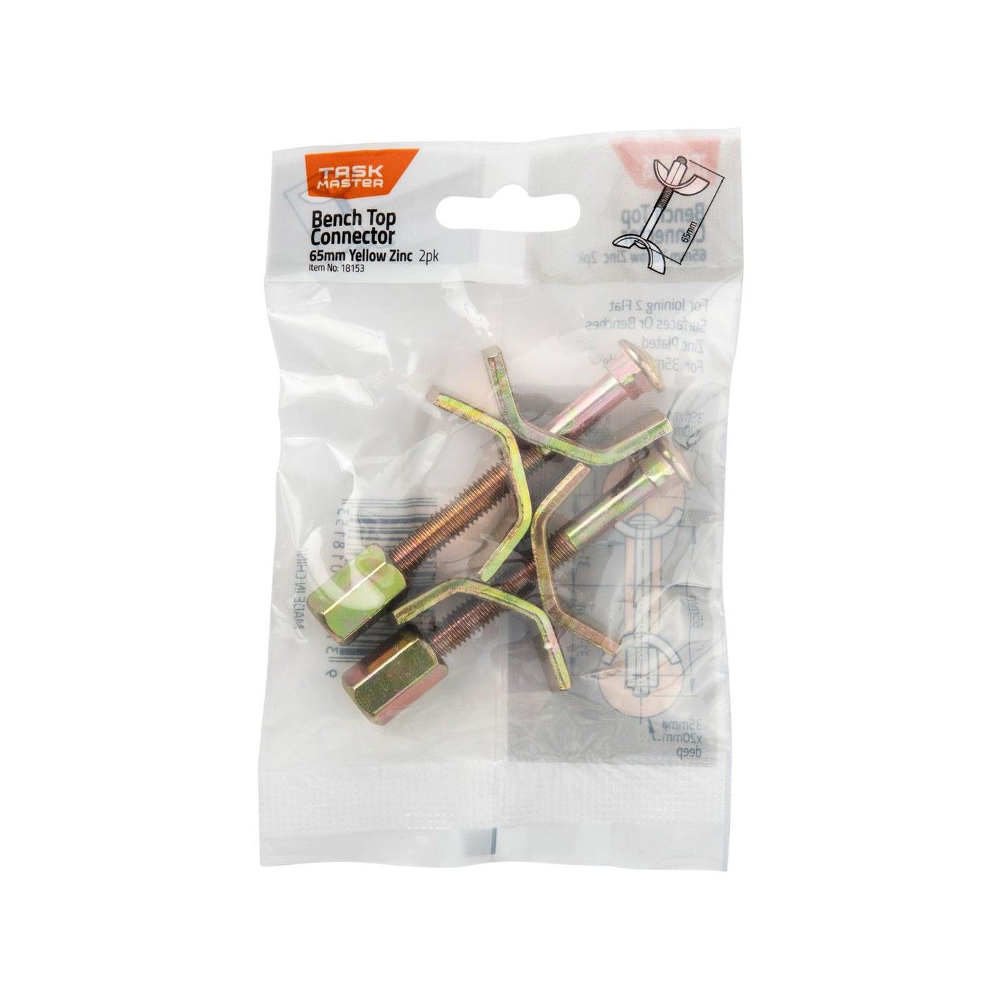 Taskmaster Bench Top Connector - 65mm - 2 Pack