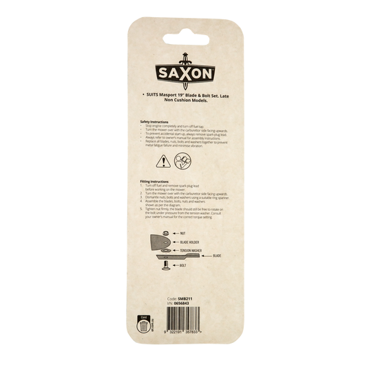 Saxon Masport 19" Blade and Bolt Set SMB211 - 2 Pack