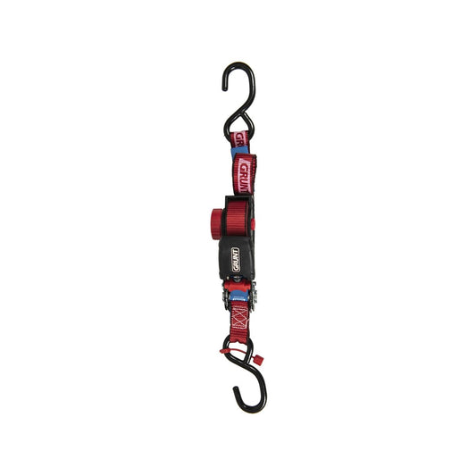 Grunt Retractable Tie Down - 25mm x 3.5m - Polyester - UV Safe - 2 Pack