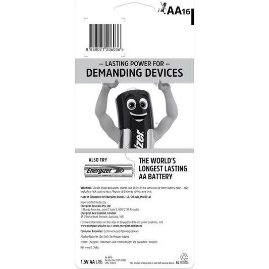 Energizer Max Plus High Performance Aa Alkaline Batteries 16 Pack