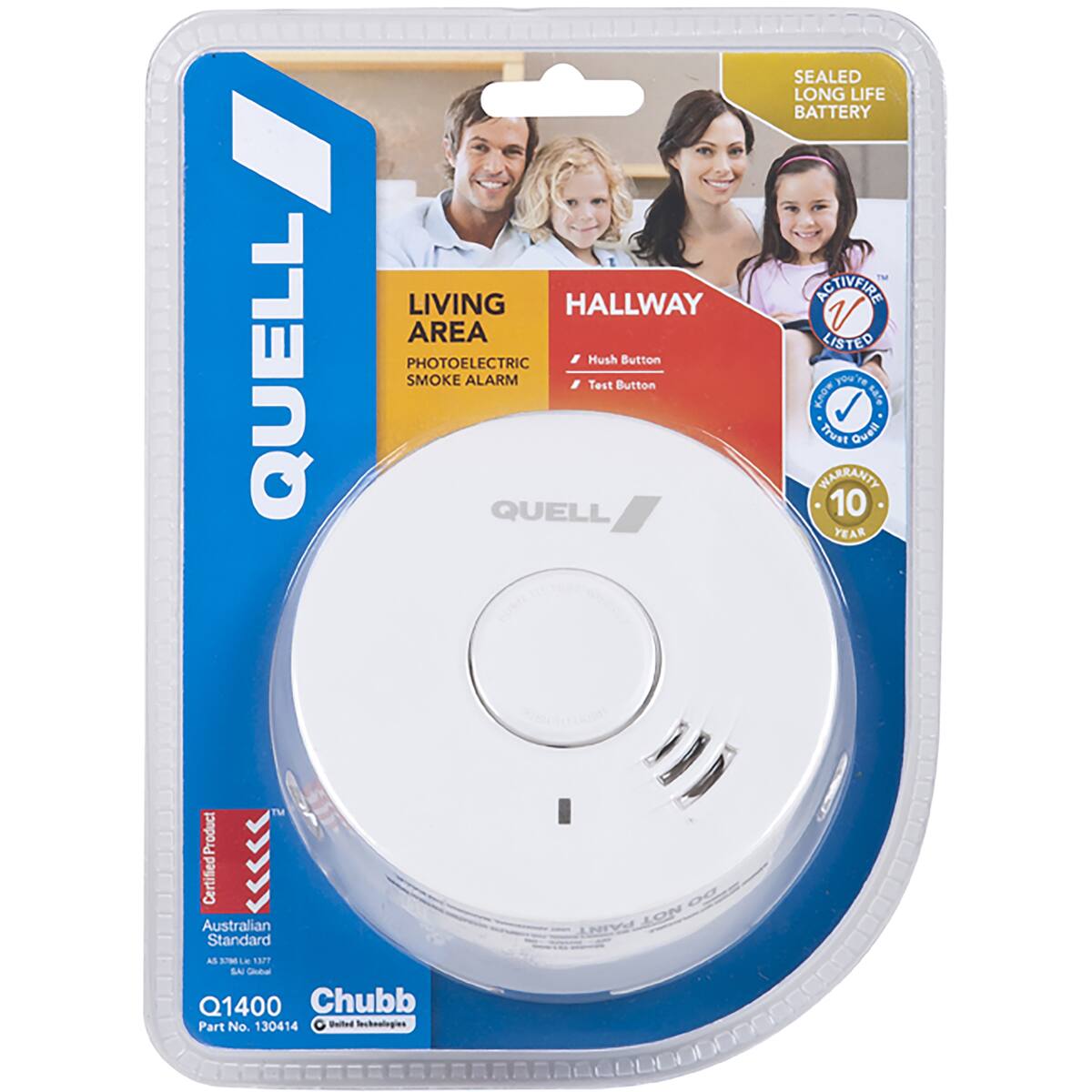Quell Q1400 Photoelectric Smoke Alarm Lithium Sealed Battery Each