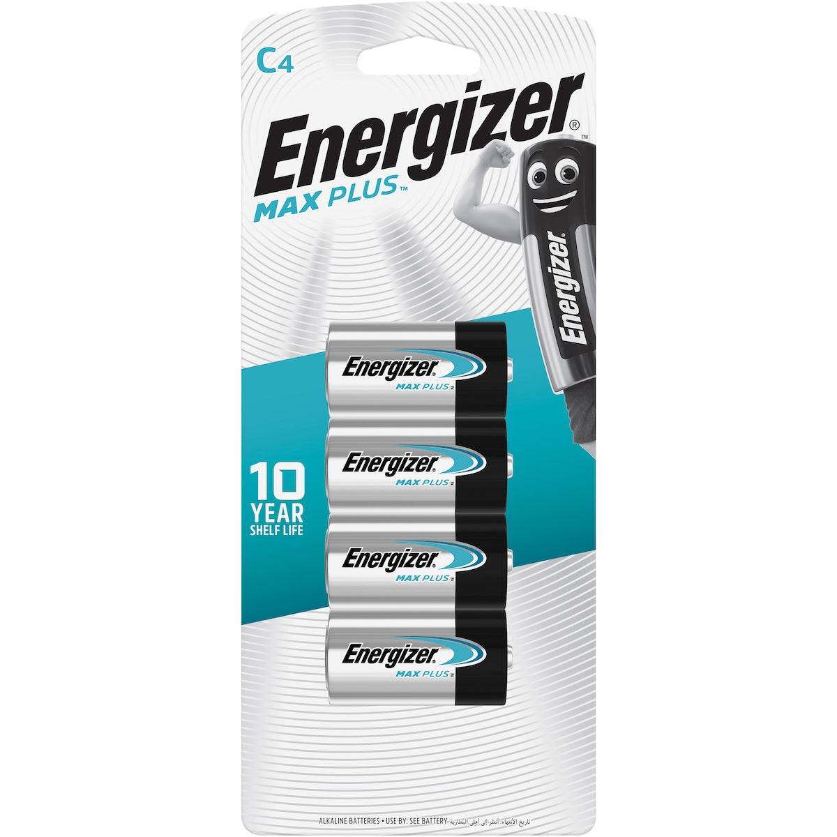 Energizer Max Plus High Performance C Alkaline Batteries 4 Pack