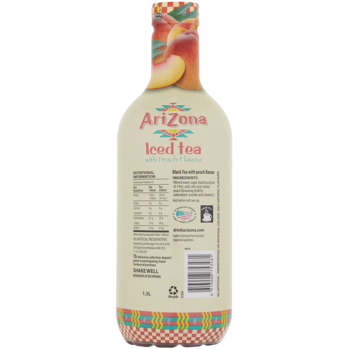 Arizona Iced Tea Peach 1.5L