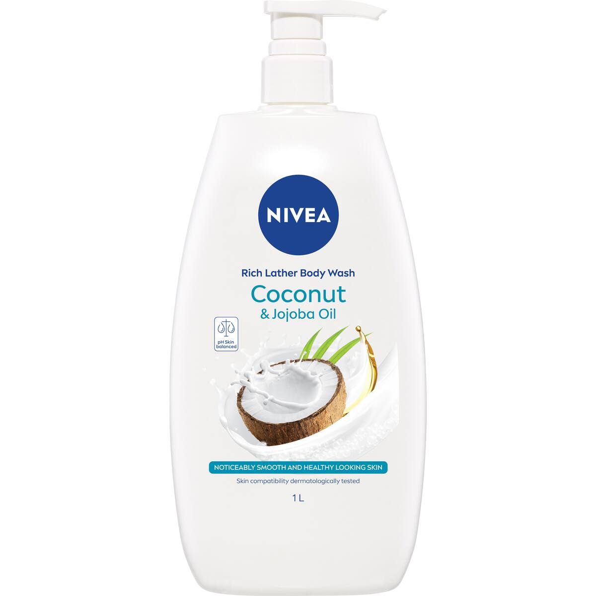 Nivea Rich Lather Coconut & Jojoba Oil Body Wash & Shower Gel 1l