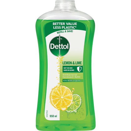 Dettol Antibacterial Liquid Hand Wash Hand Soap Refill Refresh 950ml