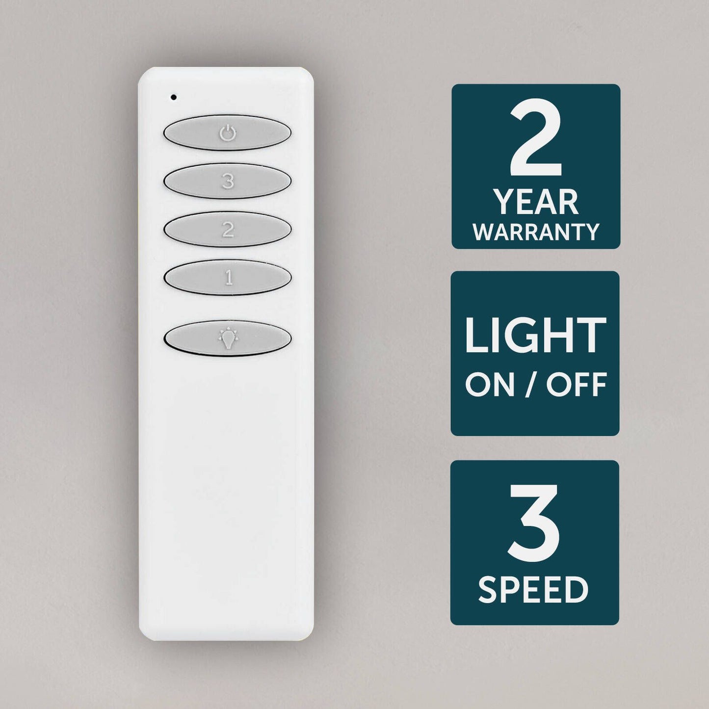 Brilliant Slimline AC Ceiling Fan Remote - 35 x 114mm - White