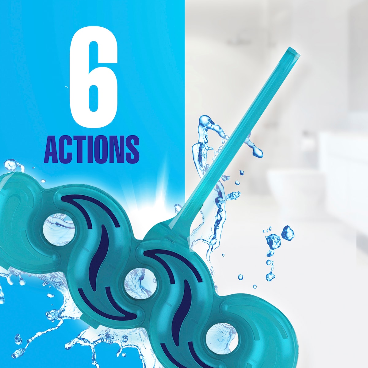 Harpic Turquoise Power Tropical Lagoon Toilet Cleaner Block Each