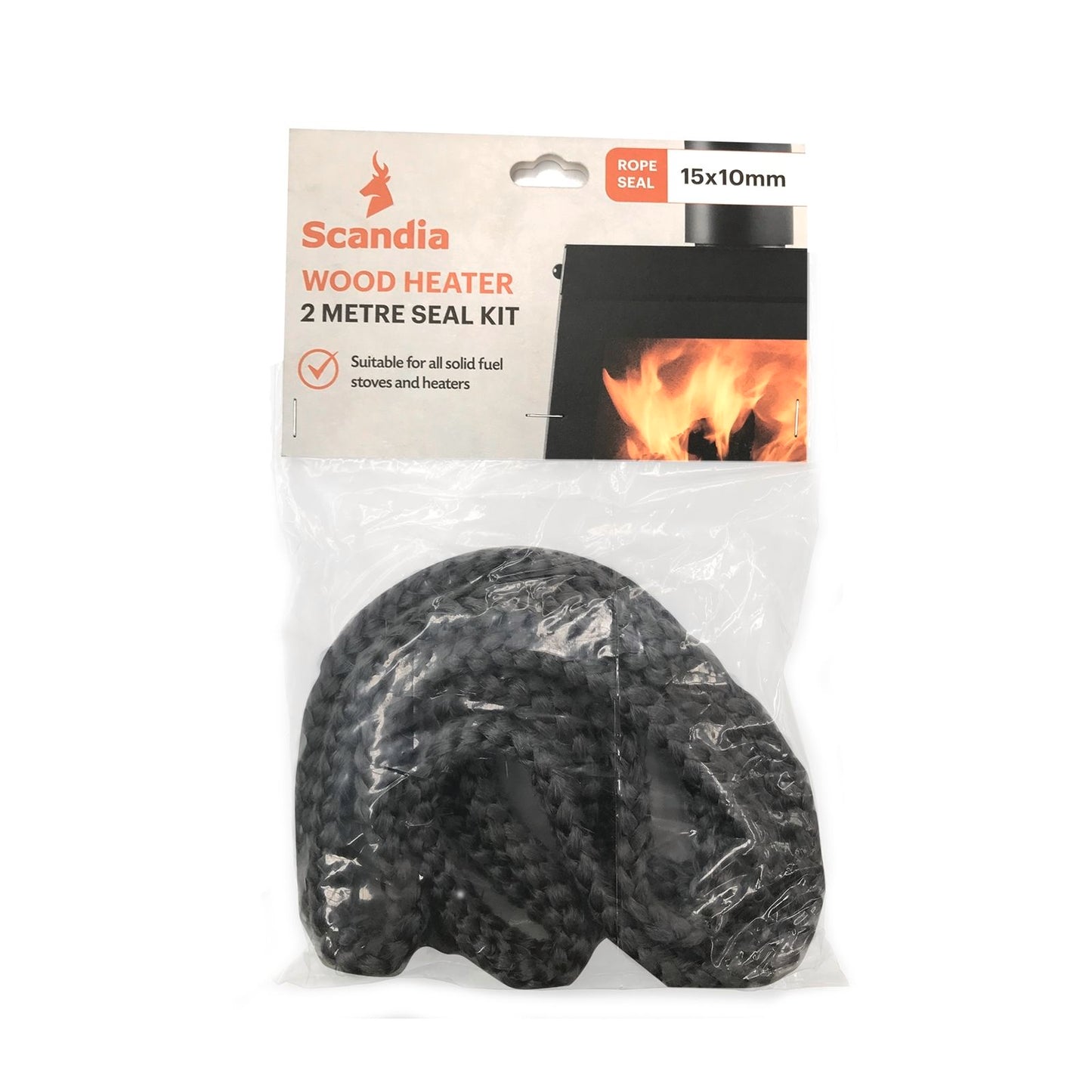 Scandia Fibreglass Rope Seal - 15 x 10mm x 2m