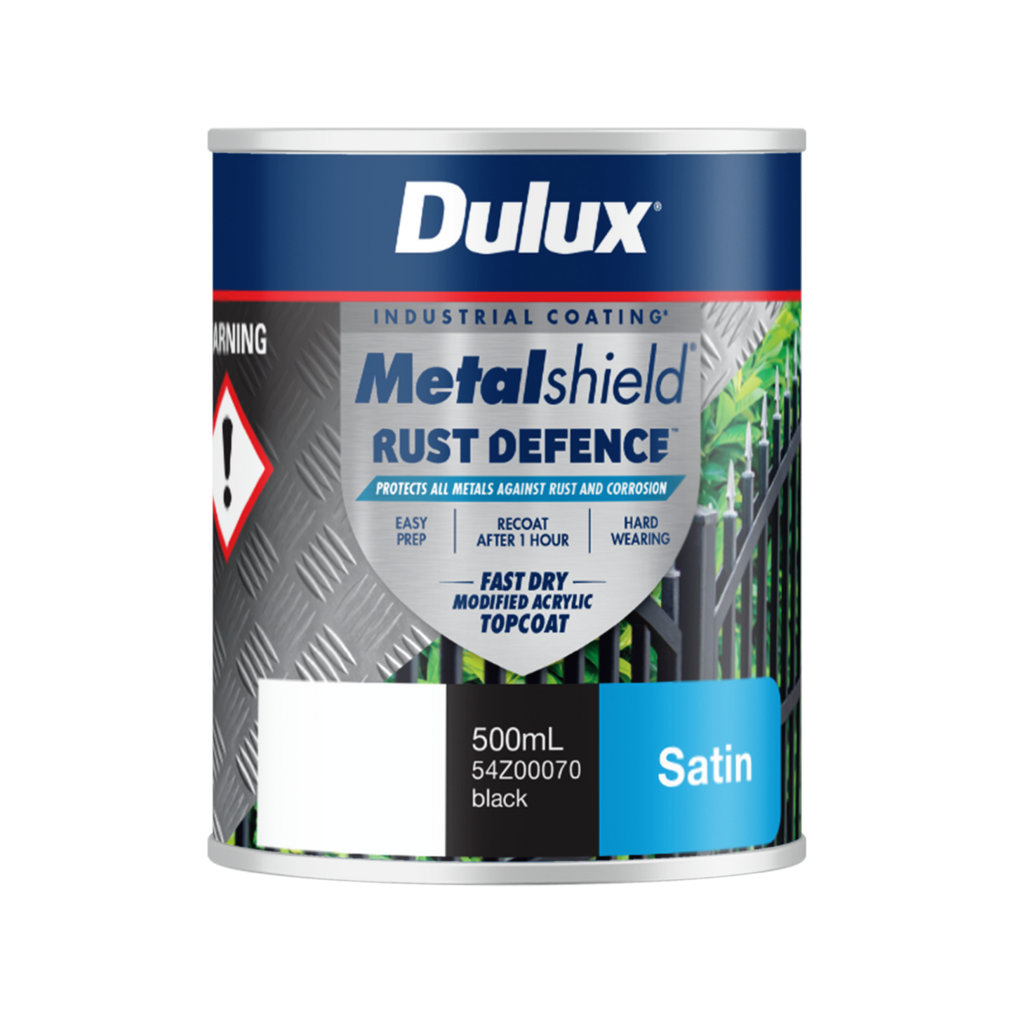 Dulux Metalshield Rust Defence - 500ml - Black Satin