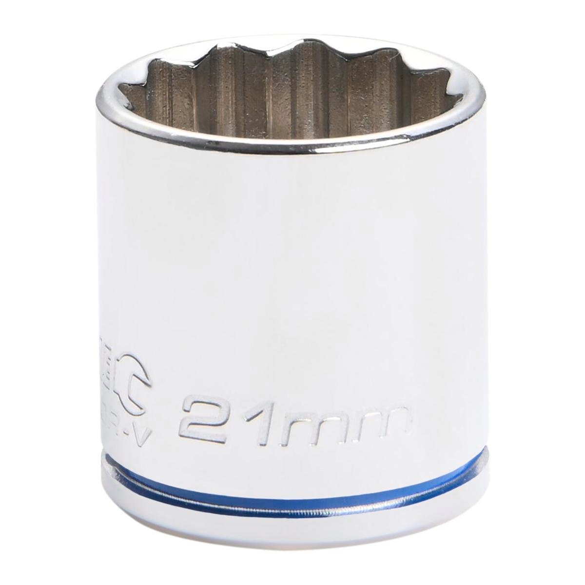 Kincrome Socket - 21mm - Chrome Vanadium Steel - Rust Resistant