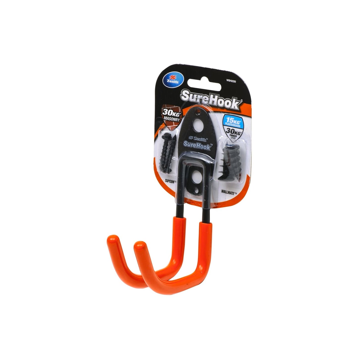 Zenith Large Garage U Hook - 30kg - Black