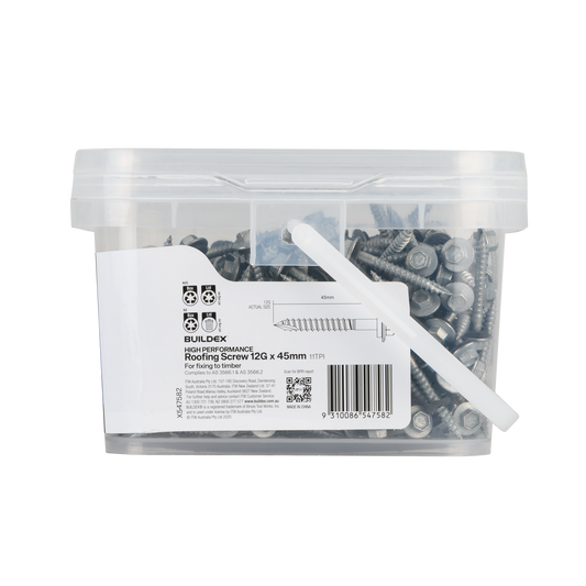 Buildex Cladding Screws - 12g x 45mm - 500 Pack
