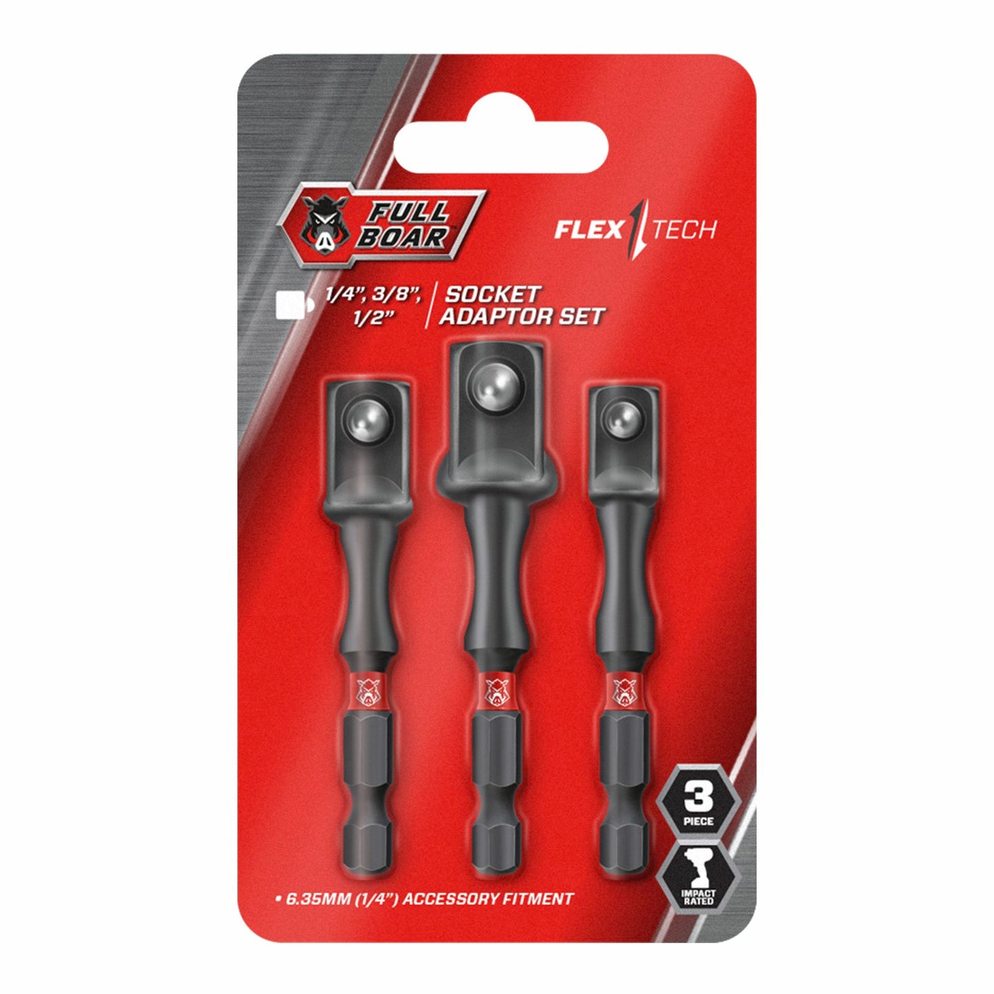 Full Boar Impact Socket Adaptor Set - 3 Piece