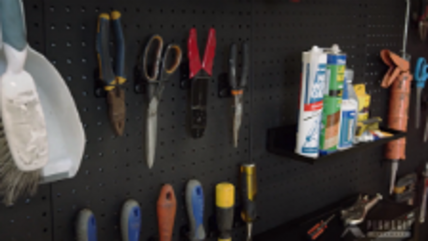 Pinnacle Black Gloss Heavy Duty Curved Pegboard Hook - 25 x 90mm - 6 Pack