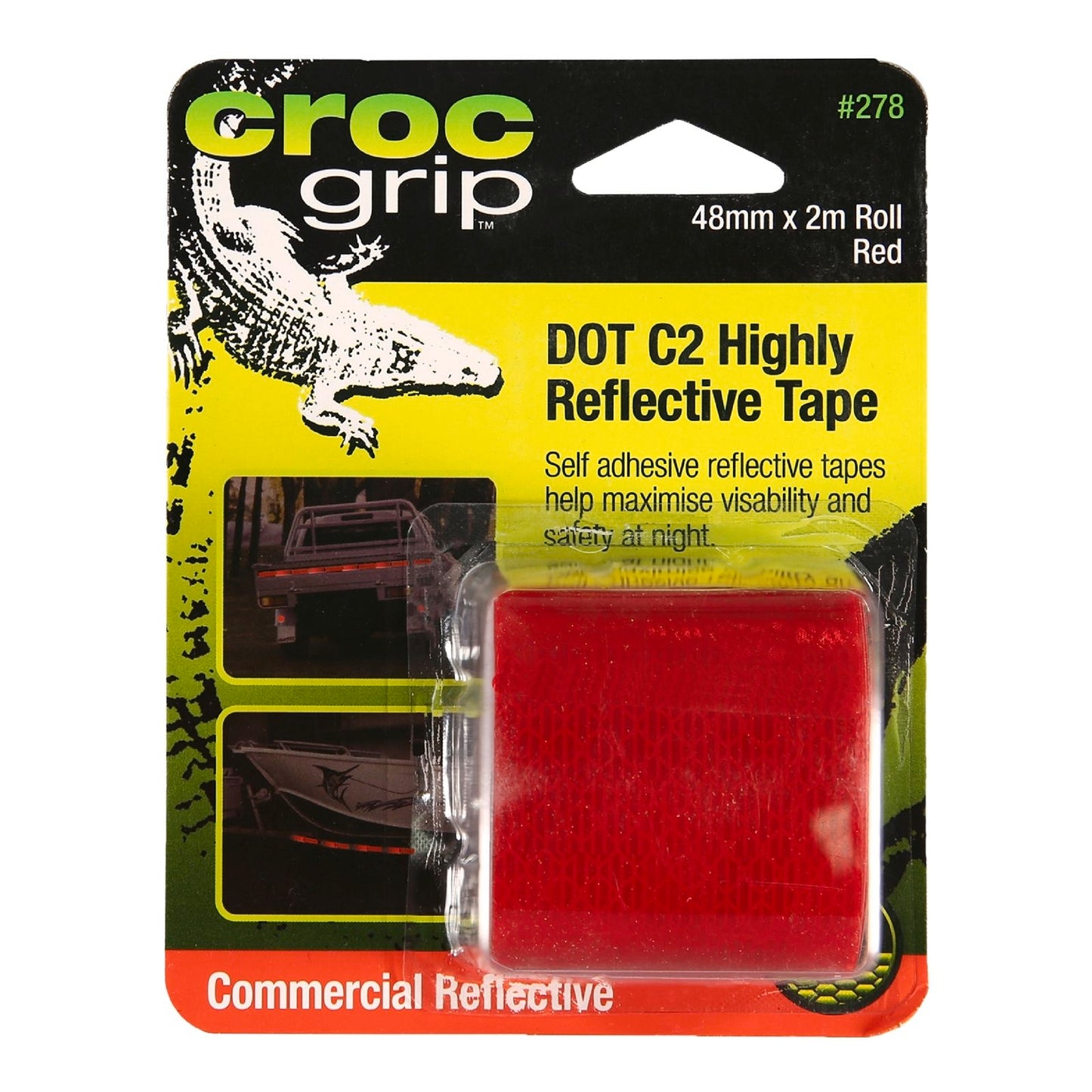 Croc Grip Red DOT C2 Highly Reflective Tape - 2m x 48mm
