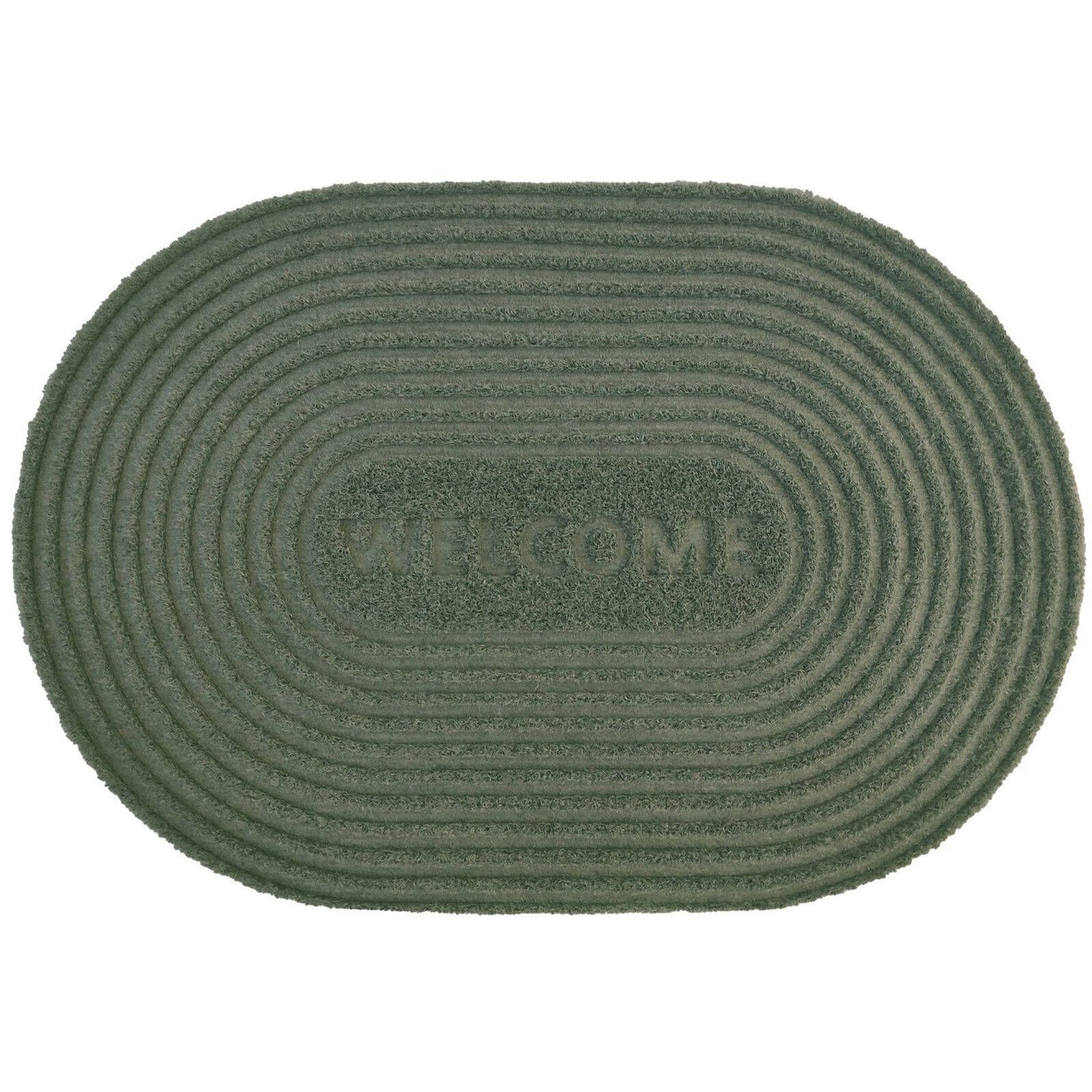 Maxfind Green Oval Scraper Doormat - 40 x 60cm