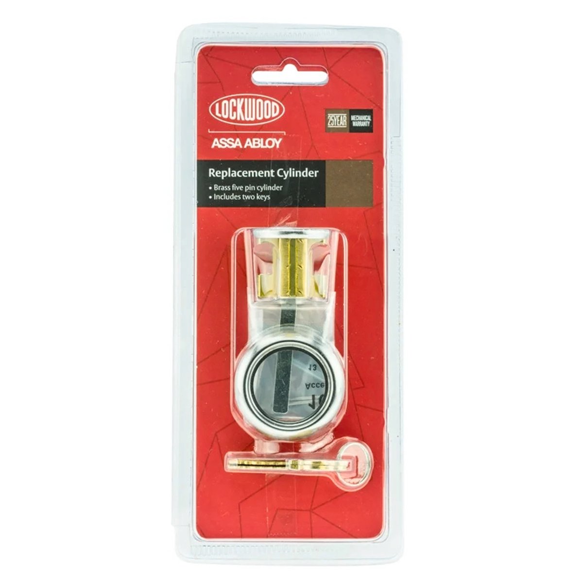 Lockwood Replacement Cylinder - 50mm - Brass - Easy Install